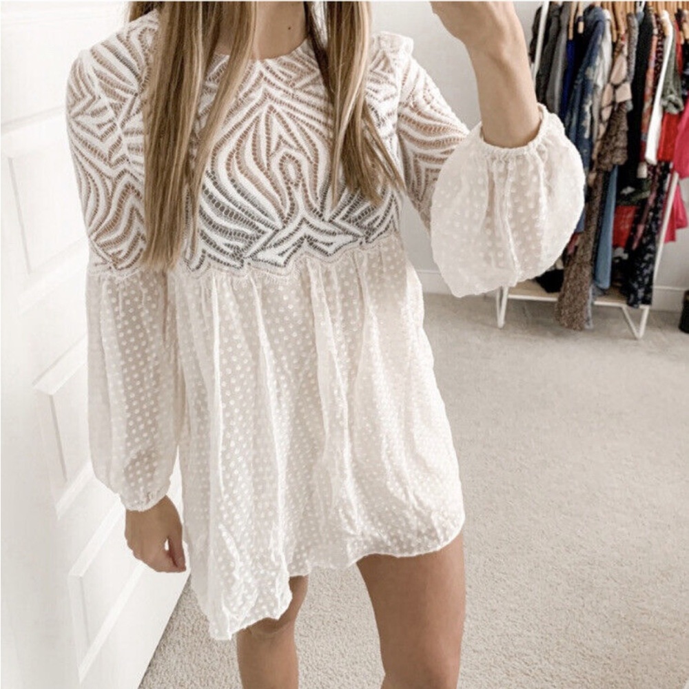 Elegant White Lace Dress